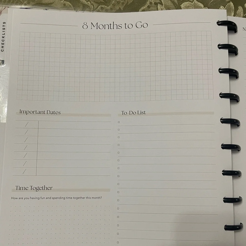 Bridal 12 month Big wedding planner and organizer